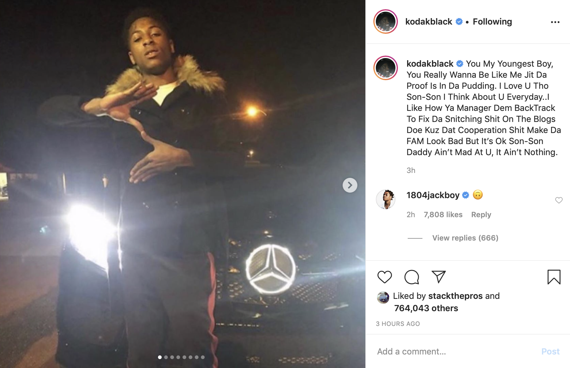Kodak Black Claims Youngboy As His Son Provides Proof To His
