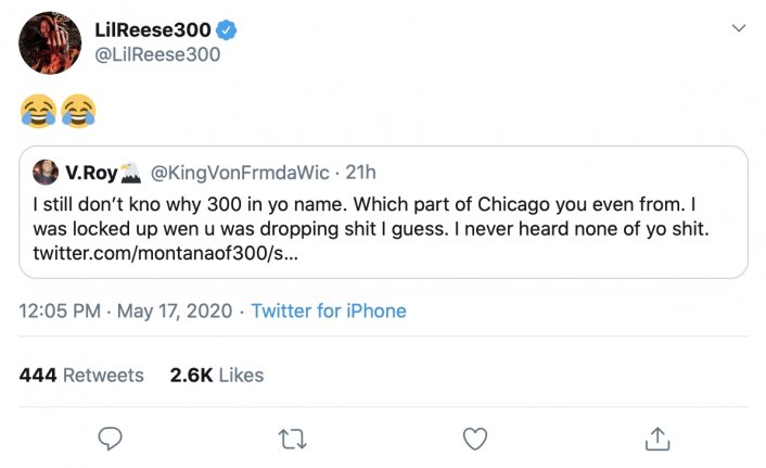 Montana Of 300 Responds To King Von Questioning His Chicago Credentials Lil Reece Chimes In My Religion Is Rap Media